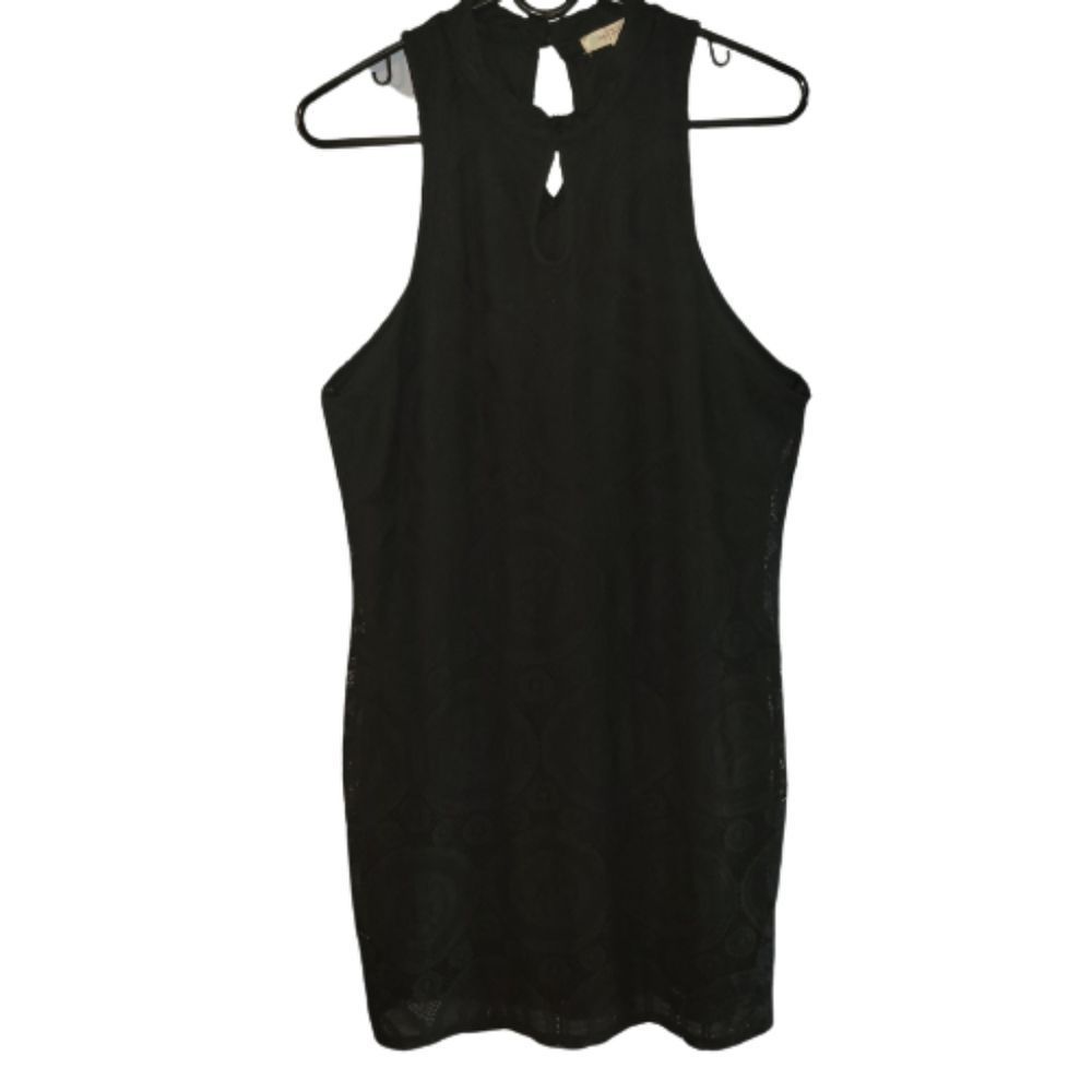 Love, Fire black lace halter dress